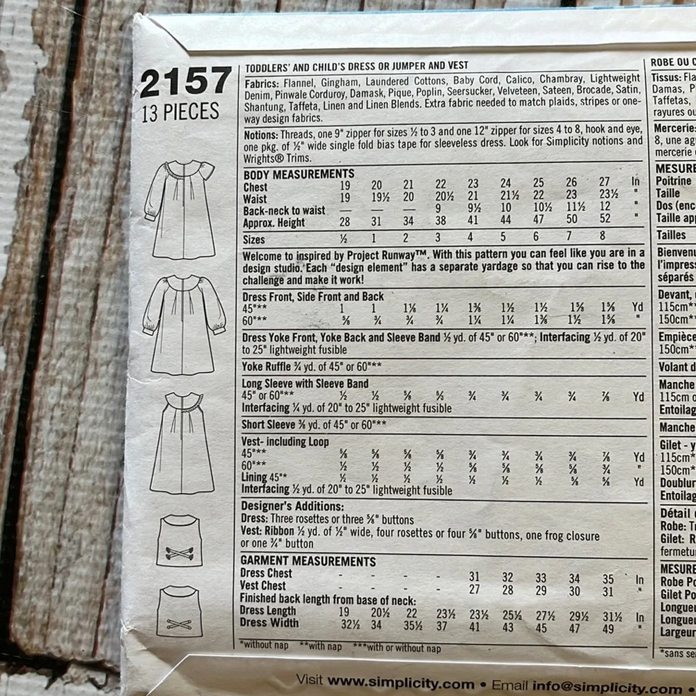 Simplicity Project Runway Uncut Sewing Pattern - Picture 6 of 9